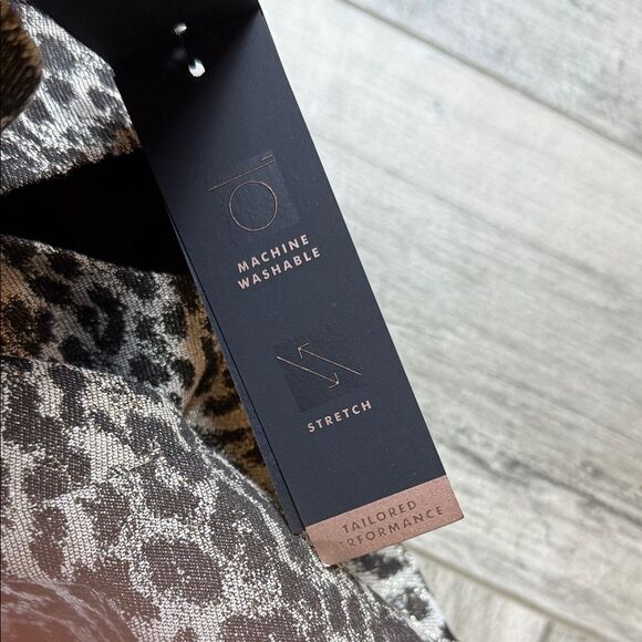 Banana Republic Animal Print Midi Dress - Black and White Size 6 - Picture 11 of 14